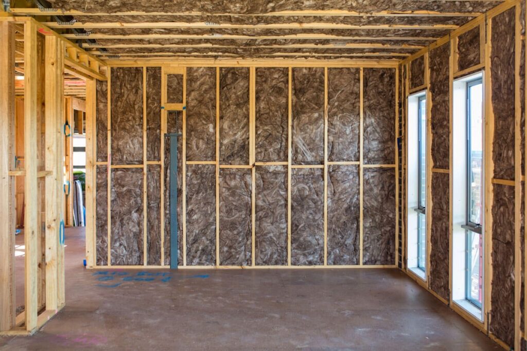 Wood frame for partition walls